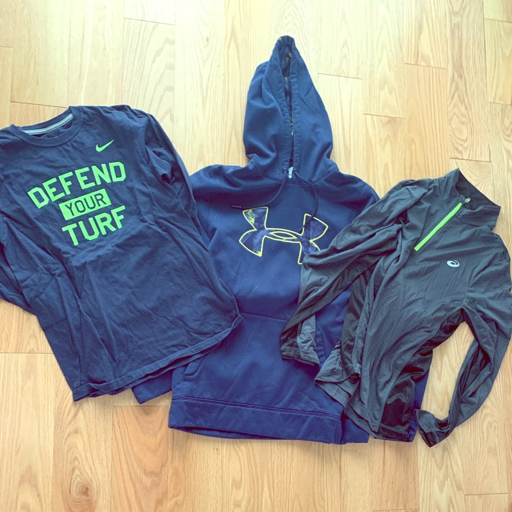 Lot of men’s active wear shirts